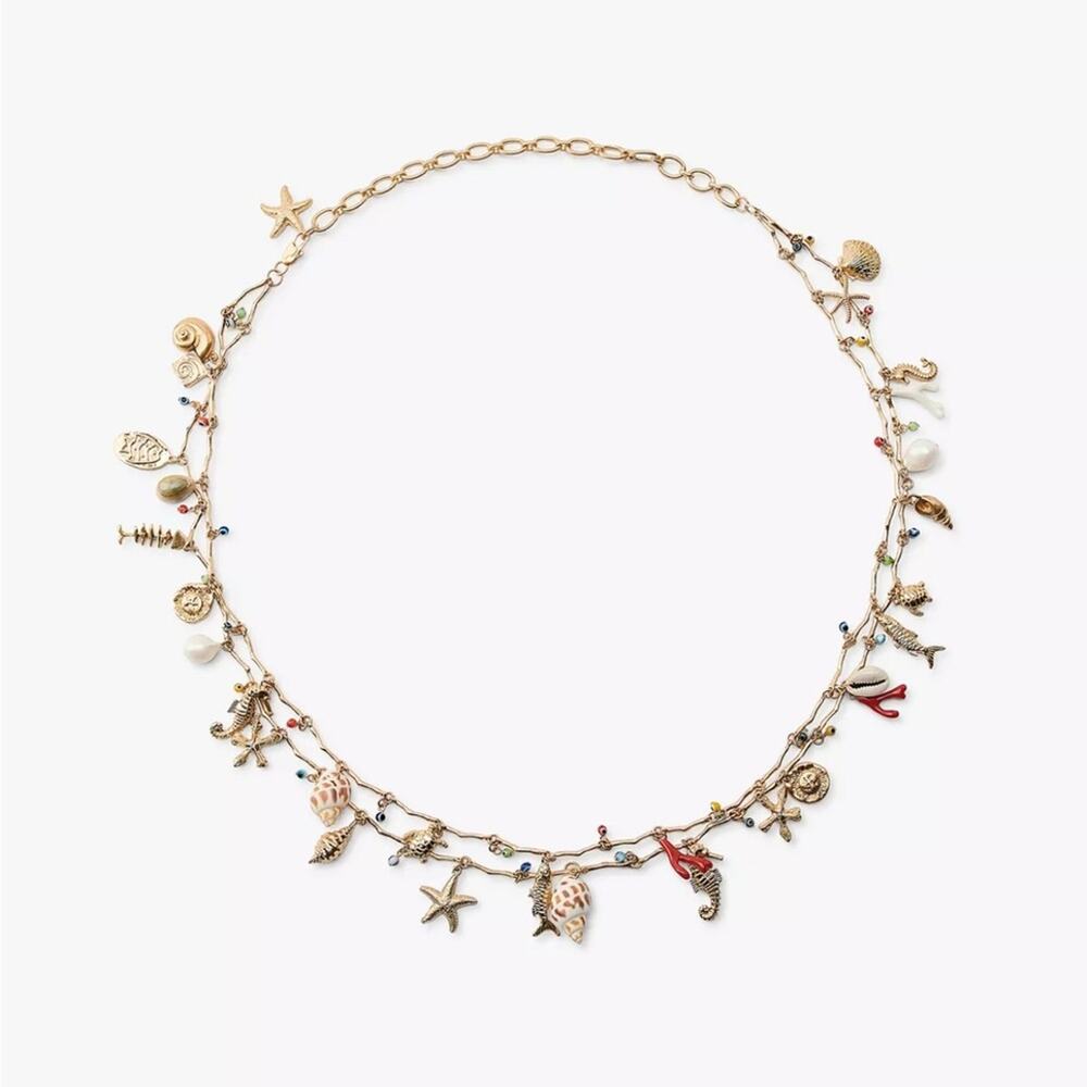 NWT -Zara- Metal charm belt - Sz 34
